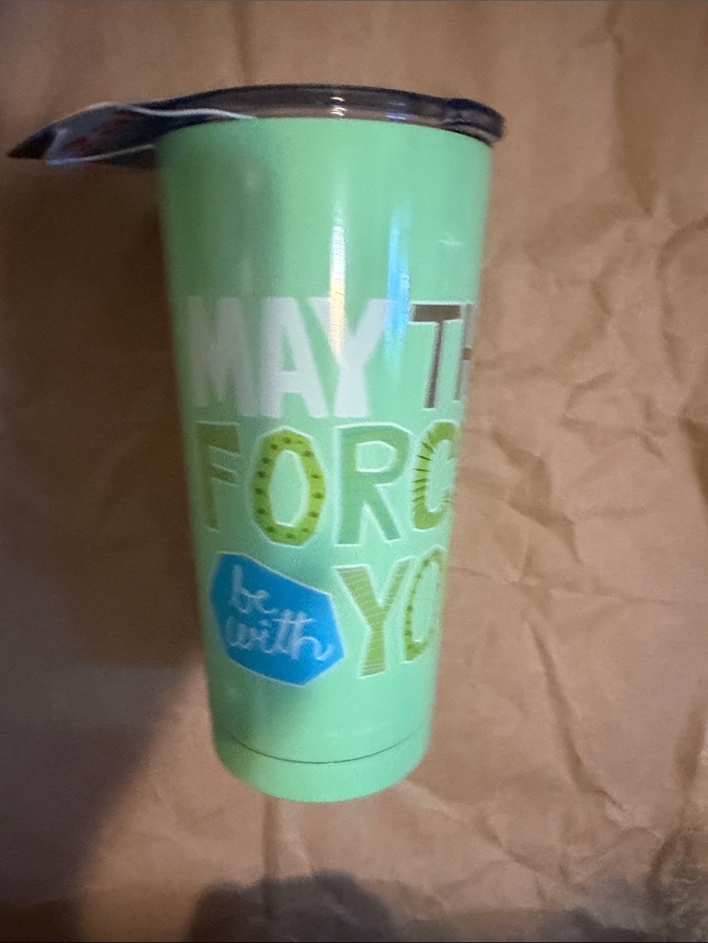 Mint Green Travel Tumbler with Motivational Print